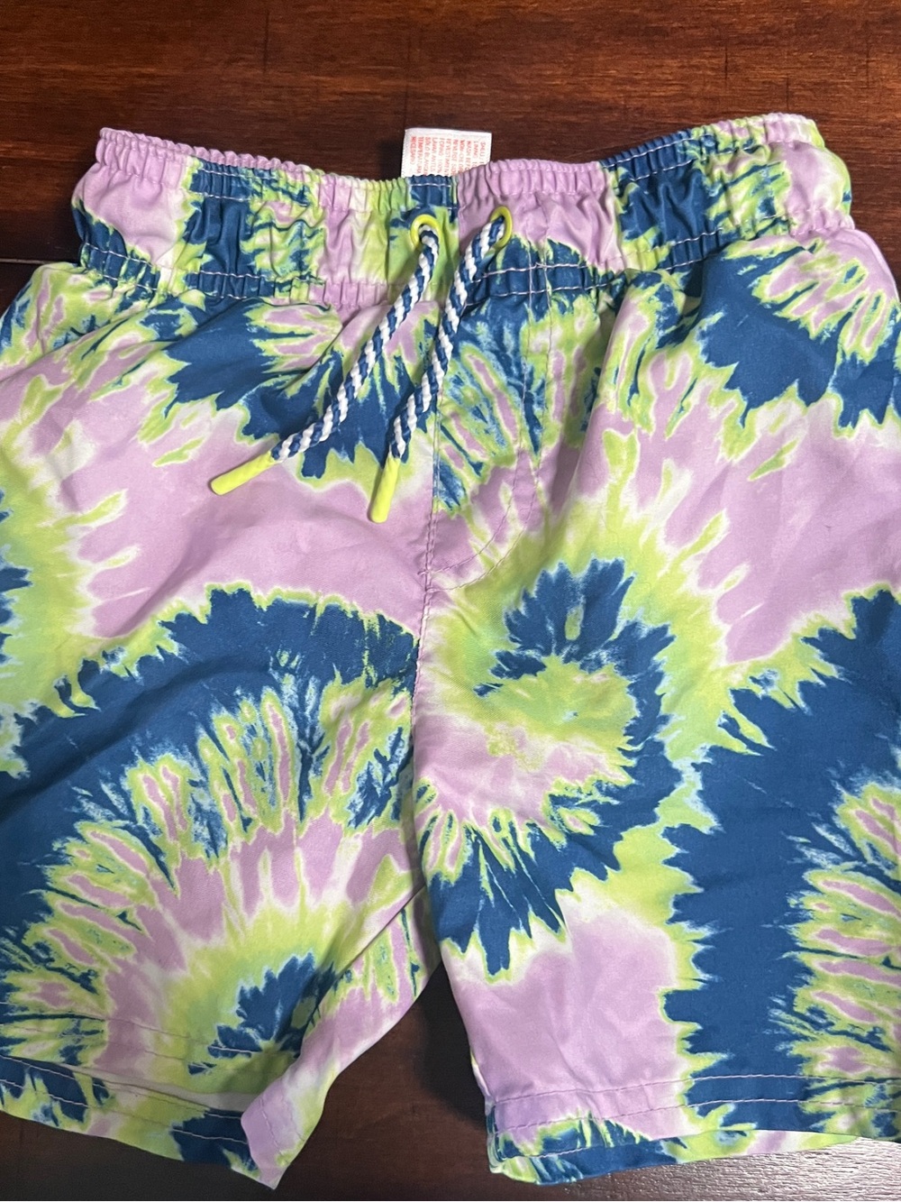 Cat & Jack Tie-Dye Swim Shorts - Purple, Blue, Lime